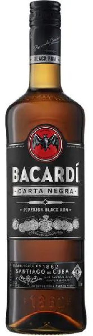 Bacardi CARTA NEGRA Superior Black Rum Kar 6x0.70l