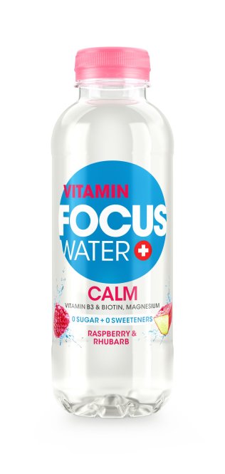Focuswater Calm Rhabarber & Himbeer PET Tra 12x0.50l