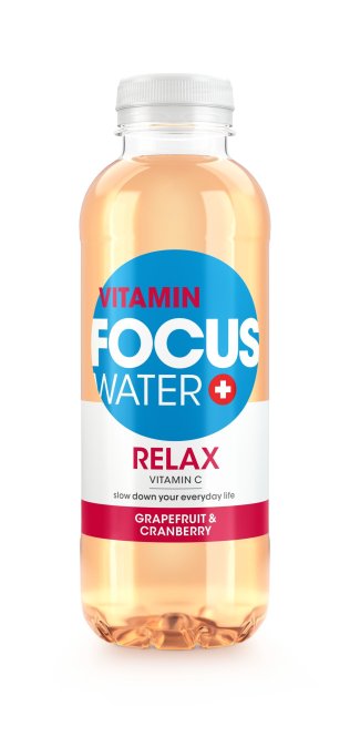 Focuswater Relax Grapefruit & Cranberry PET Tra 12x0.50l