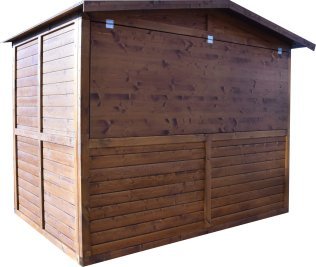 Holzhütte/Kassenhaus Dunkelbraun Stück