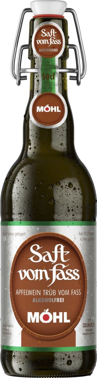 Möhl Saft vom Fass trüb alkoholfrei Bügel Har 15x0.50l