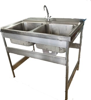 Spültrog mit Hahnen inkl. Boiler Doppel Stück