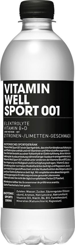 Vitamin Well Sport 001 PET Tra 12x0.50l