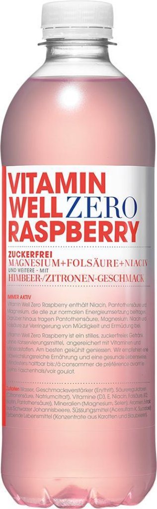 Vitamin Well Zero Raspberry PET Tra 12x0.50l