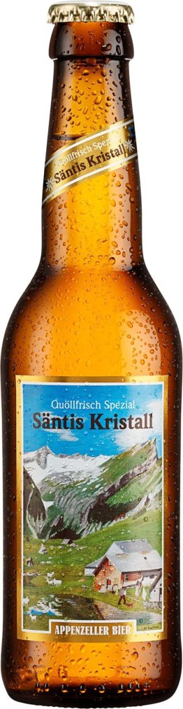 Appenzeller Bier Säntis Kristall hell Glas Har 24x0.33l