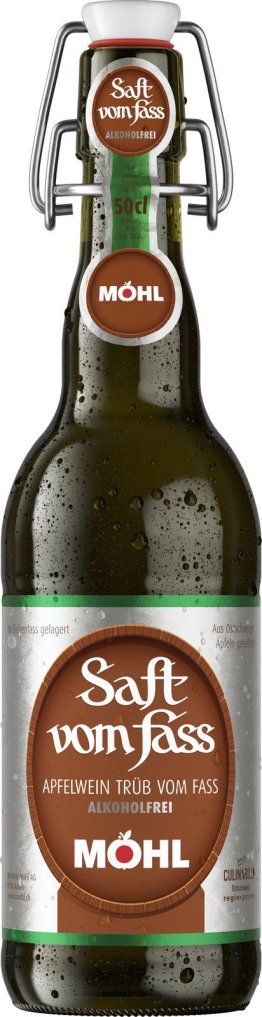 Möhl Saft vom Fass trüb alkoholfrei Bügel Har 15x0.50l