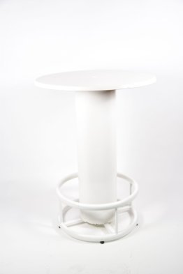 Stehtisch weiss mit Loch schraubbar Stück
