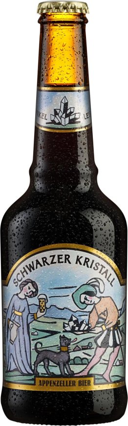 Appenzeller Bier Schwarzer Kristall Glas Har 20x0.33l