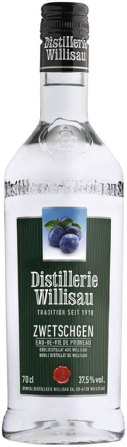 Distillerie Willisau Zwetschgen 37.5% Glas Kar 6x1.00l