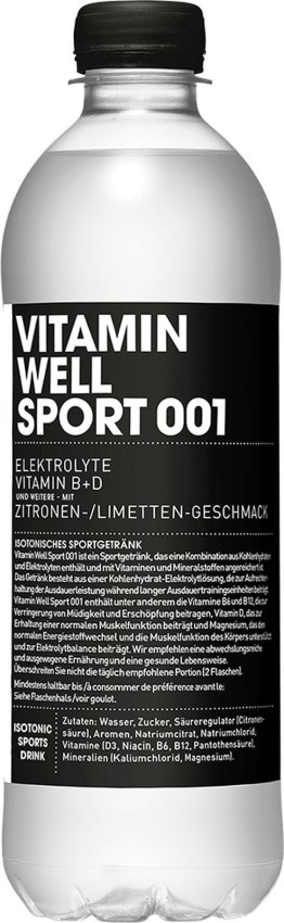 Vitamin Well Sport 001 PET Tra 12x0.50l