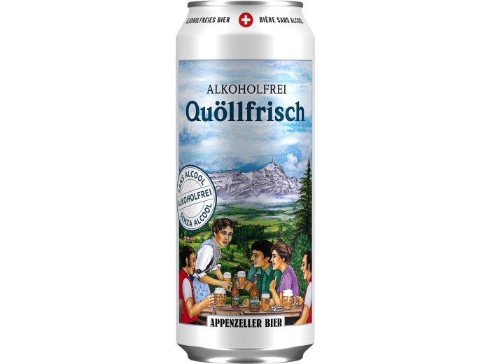 Appenzeller Bier Quöllfrisch alkoholfrei Dose Tra 4x6x0.50l