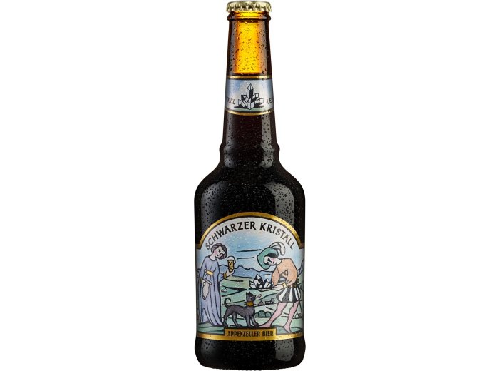 Appenzeller Bier Schwarzer Kristall Glas Har 20x0.33l
