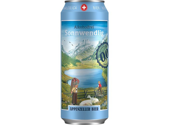 Appenzeller Bier Sonnwendlig alkoholfrei Dose Tra 4x6x0.50l