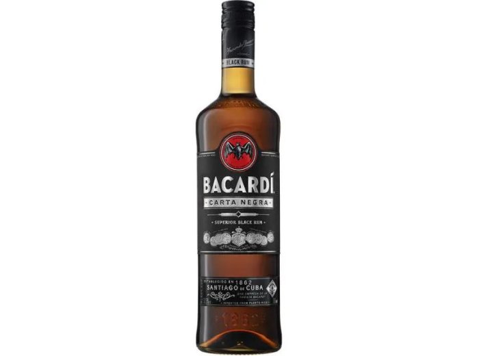 Bacardi CARTA NEGRA Superior Black Rum Kar 6x0.70l