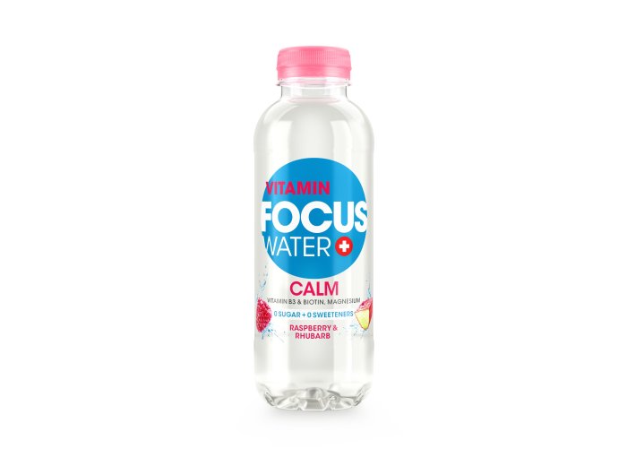 Focuswater Calm Rhabarber & Himbeer PET Tra 12x0.50l