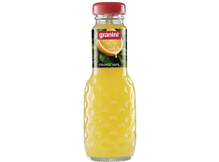 granini Orange mit Fruchtfleisch reiner Saft Glas Har 24x0.20l
