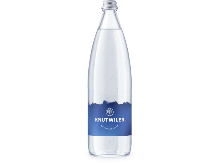 Knutwiler blau mit Kohlensäure Glas Har 12x1.00l