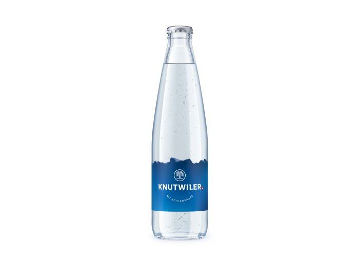 Knutwiler blau mit Kohlensäure Glas Har 24x0.33l
