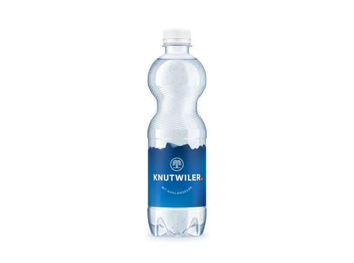 Knutwiler blau mit Kohlensäure PET Tra 24x0.50l