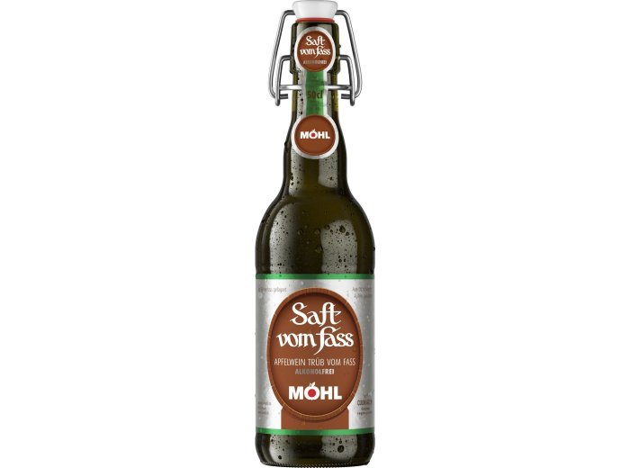 Möhl Saft vom Fass trüb alkoholfrei Bügel Har 15x0.50l