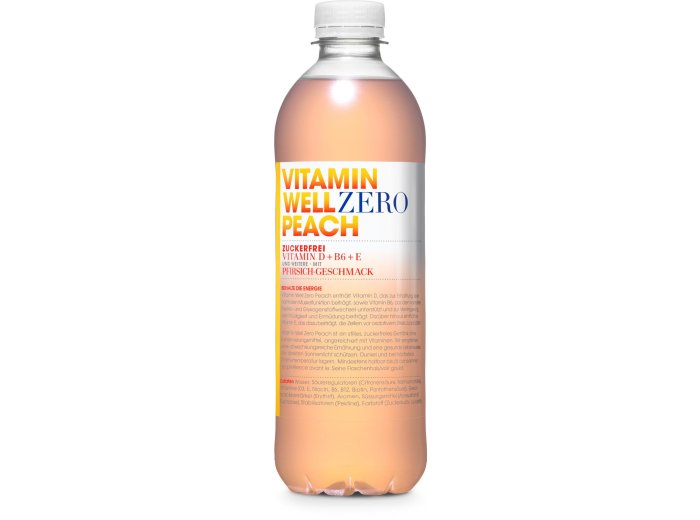 Vitamin Well Zero Peach PET Tra 12x0.50l