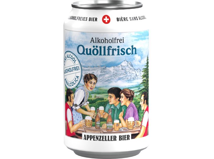 Appenzeller Bier Quöllfrisch alkoholfrei Dose Tra 4x6x0.33l