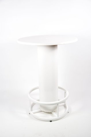 Stehtisch weiss mit Loch schraubbar Stück