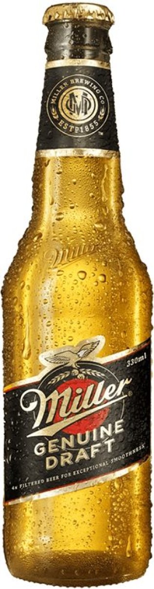 Miller Bier Genuine Draft Glas Kar 4x6x0.33l