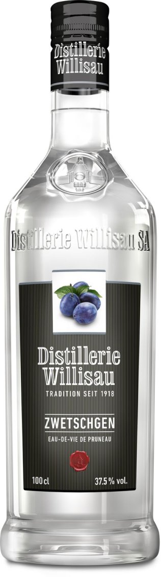 Distillerie Willisau Zwetschgen 37.5% Glas Kar 6x1.00l