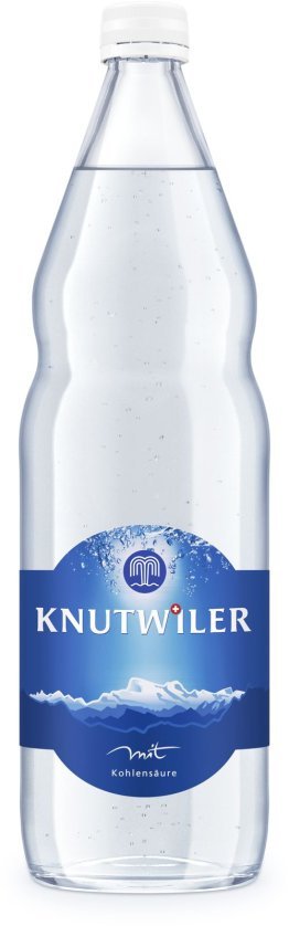 Knutwiler blau mit Kohlensäure Glas Har 12x1.00l