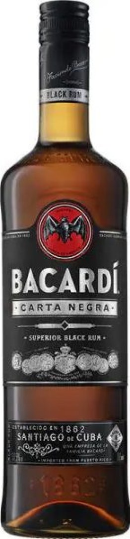 Bacardi CARTA NEGRA Superior Black Rum Kar 6x0.70l