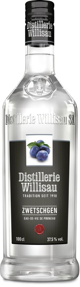 Distillerie Willisau Zwetschgen 37.5% Glas Kar 6x1.00l