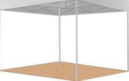 Scherenzelt 05 3x3m Grill Stück