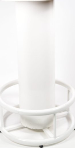Stehtisch weiss mit Loch schraubbar Stück