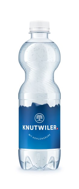Knutwiler blau mit Kohlensäure PET Tra 4x6x0.50l