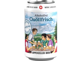Appenzeller Bier Quöllfrisch alkoholfrei Dose Tra 4x6x0.33l